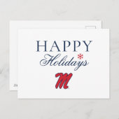 University of Mississippi | Script M Feestdagenkaart (Voorkant / Achterkant)