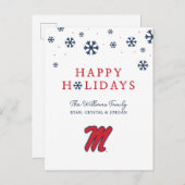 University of Mississippi | Script M Feestdagenkaart (Voorkant / Achterkant)