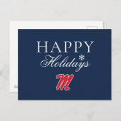 University of Mississippi | Script M Feestdagenkaart (Voorkant / Achterkant)