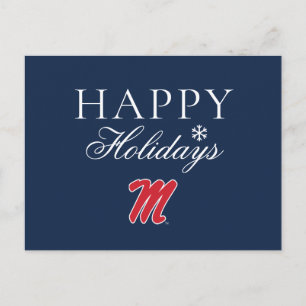 University of Mississippi   Script M Feestdagenkaart