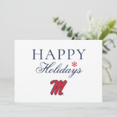 University of Mississippi | Script M Feestdagenkaart (Staand voorkant)