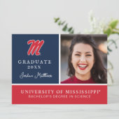 University of Mississippi | Script M Kaart (Staand voorkant)