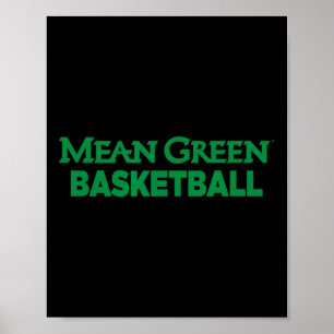 University Of North Texas Sketll Kleding Sport Fa Poster