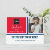 University Sports Boy Afstuderen Kaart (Staand voorkant)