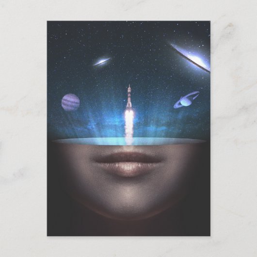 Universum in de geest briefkaart (Voorkant)