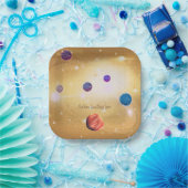 universum papieren bordje (Feest)