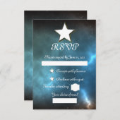 universum RSVP kaartje (Voorkant / Achterkant)