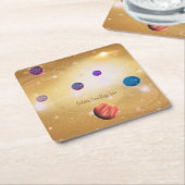 universum vierkante kartonnen onderzetter (Schuin)