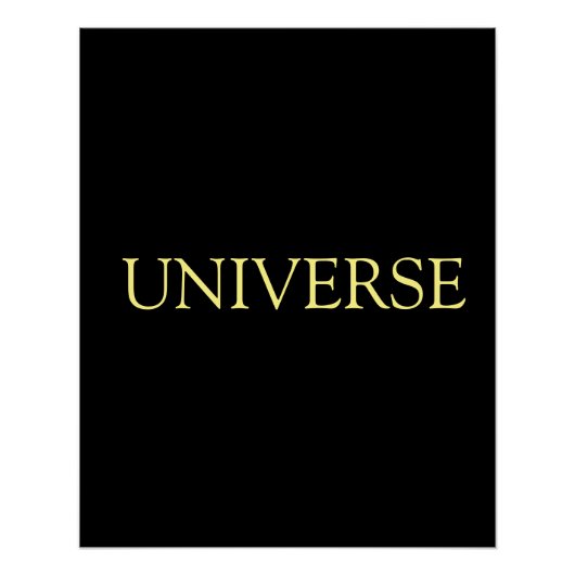 Universum voeg naam tekst motiverend spiritueel perfect poster (Voorkant)