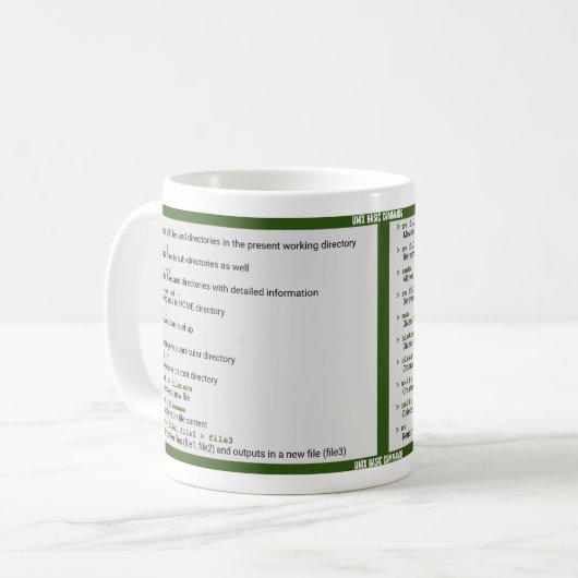 Unix Basic Opdrachten Koffiemok (Voorkant links)