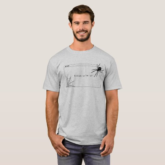 Unix command 'alias' grappig t-shirt (Voorkant volledig)