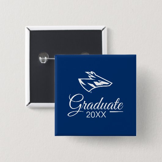 UNK Lopers Afgestudeerd Vierkante Button 5,1 Cm (Voorkant /achterkant)