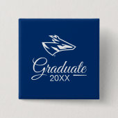 UNK Lopers Afgestudeerd Vierkante Button 5,1 Cm (Voorkant)