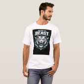 Unleash The Beast - Powerful Lion Graphic T-Shirt (Devant entier)