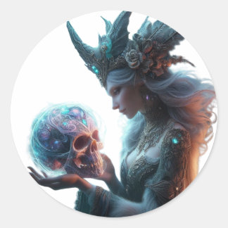 👻 Unleash the Darkness: Horror Collecties Ronde Sticker