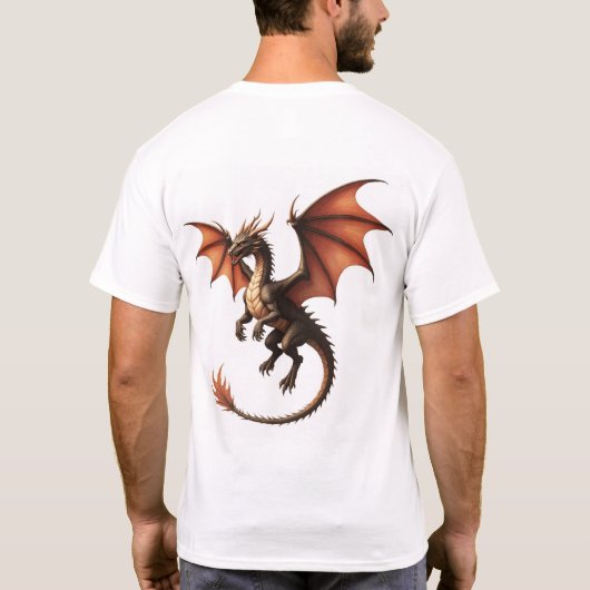 Unleash the Dragon: Fantasy Art Apparel T-shirt (Achterkant)