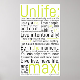 Unlifer Manifesto Poster