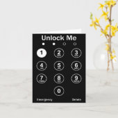 Unlock Me Phone Pcode Funny Gaming Christmas Gift  Kaart (Gele Bloem)