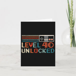 Unlocked Level 40 Birthday Boy Video Game Controll Kaart