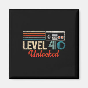 Unlocked Level 40 Birthday Boy Video Game Controll Magneet
