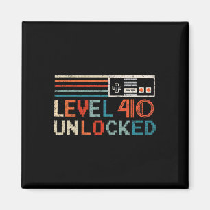 Unlocked Level 40 Birthday Boy Video Game Controll Magneet