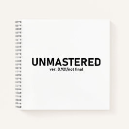 Unmastered Audio T-shirt - Creative Glitch Style Notitieboek