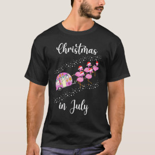 Unny Flamingo Pink Retro Camping Car Kerstin T-shirt