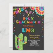 Uno Fiesta Première invitation anniversaire Cactus (Devant)