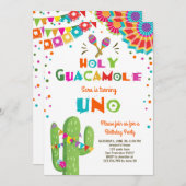 Uno Fiesta Première invitation anniversaire Cactus (Devant / Derrière)