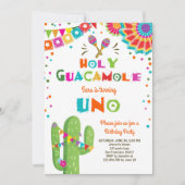 Uno Fiesta Première invitation anniversaire Cactus (Devant)