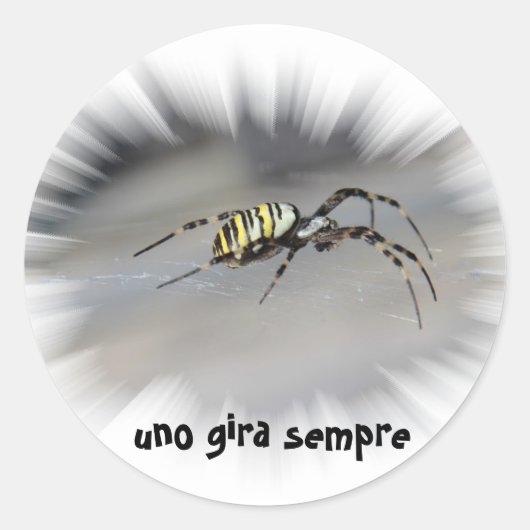 uno gira sempre Aufkleber Ronde Sticker (Voorkant)
