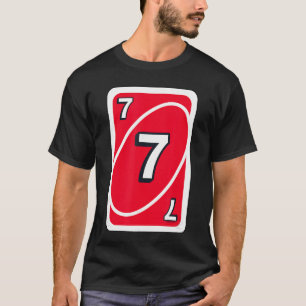 UNO Halloween Rode 7 Kaart T-shirt