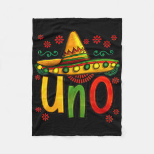 Uno Mijn eerste Mexicaanse verjaardag Cinco de May Fleece Deken