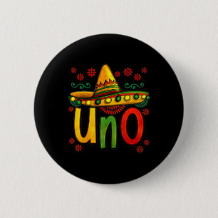 Uno Mijn eerste Mexicaanse verjaardag Cinco De May Ronde Button 5,7 Cm