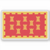 Unofficial flag of Greater Manchester, England Sticker (Voorkant)