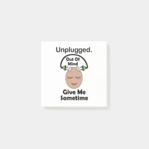 Unplugged Buiten Mijn Geest Geef Me Soms Grappig Post-it® Notes
