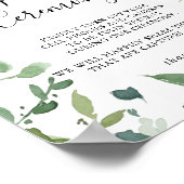 Unplugged Ceremony Calligraphy Script Foliage Sign Poster (Hoek)