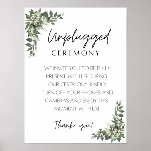 Unplugged Ceremony-Poster Poster (Voorkant)