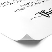 Unplugged Ceremony Wedding Sign Modern Calligrafie Poster (Hoek)