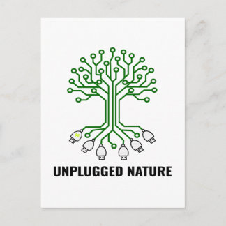 Unplugged Nature Circuit Tree USB Briefkaart
