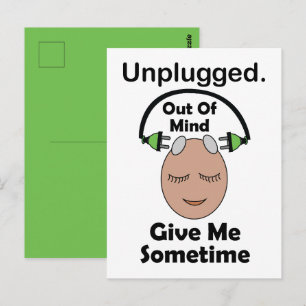 Unplugged Uit Mijn Gedachten Geef Me Soms Grappig Briefkaart