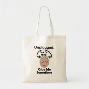 Unplugged Uit Mijn Gedachten Geef Me Soms Grappig Tote Bag