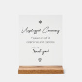 Unplugged Wedding Ceremony Fancy Calligraphy (Recto)