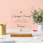 Unplugged Wedding Ceremony Fancy Calligraphy (Mariage)