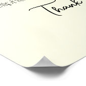 Unplugged Wedding Ceremony Fancy kalligrafie Poster (Hoek)