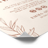 Unplugged Wedding Ceremony Sign Boho Floral Poster (Hoek)