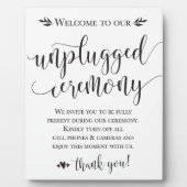 Unplugged Wedding Ceremony Sign Plaque 8x10 Fotoplaat (Voorkant)