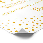 Unplugged Wedding Gold Confetti Poster (Hoek)