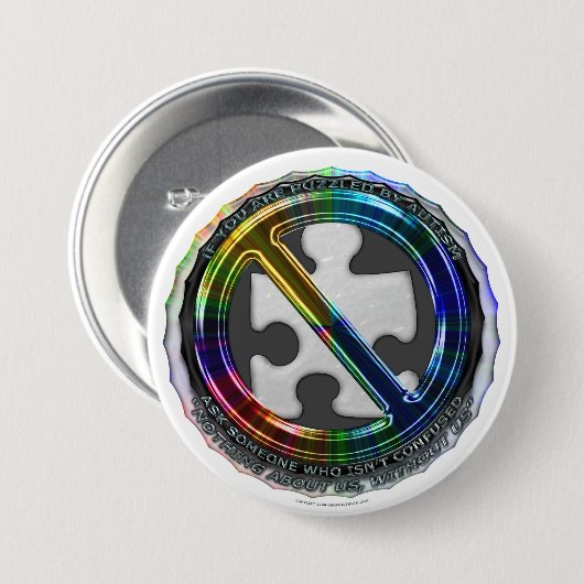 UnPuzzled Autism Awareness Button (Voorkant /achterkant)