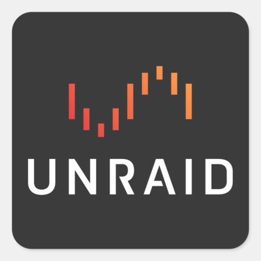 Unraid sticker - zwart (Voorkant)